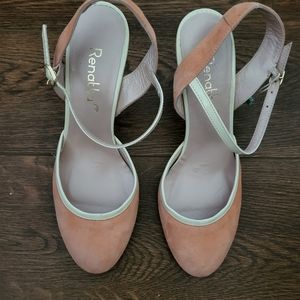 Renatta , ladies shoes peach and cream